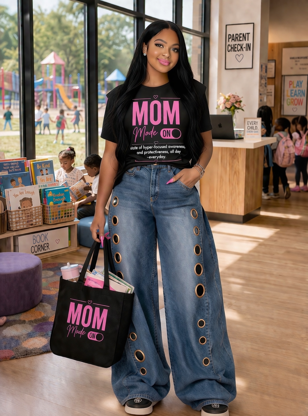 Mom Mode On Tote Bag